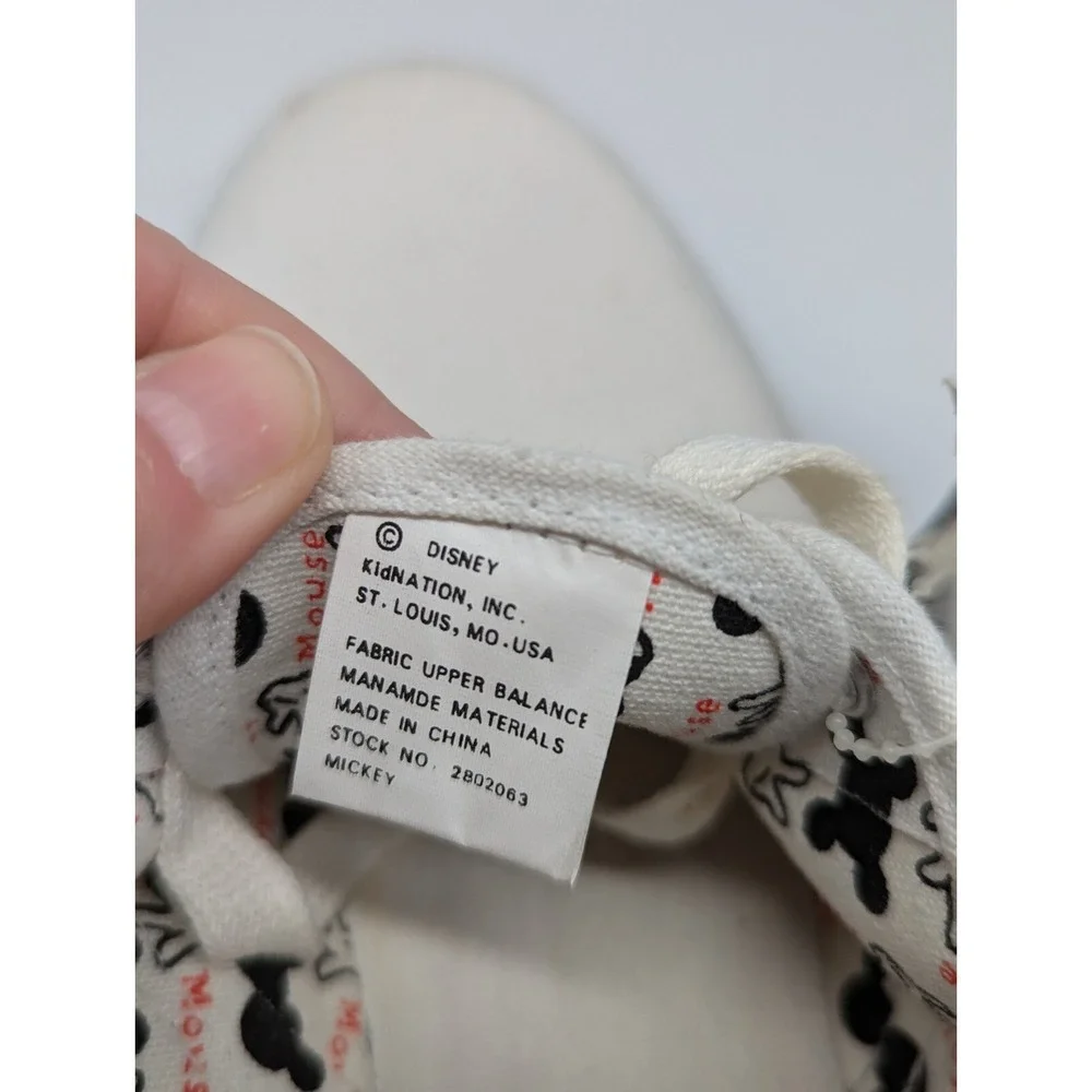 Vtg Mickey Unlimited White Canvas Tennis Shoes Womens Sz 7 Disney Mouse 90s Y2K